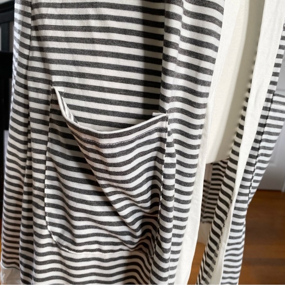 Lot: Tickled Teal Striped Cardigan & Dress Barn Cowl Neck Knit Sweater sz LG EUC - Picture 5 of 15